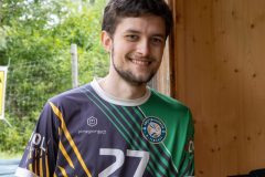 Schriftführer Marcus Trimmel ist vor Turnierberginn gut gelaunt