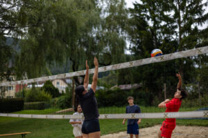 Laura Haselberger beim Block